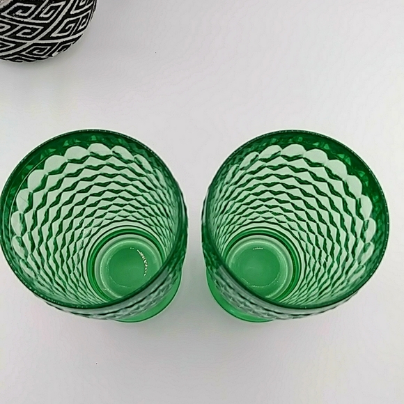 2 Villeroy & Boch Crystal Highball Glasses. Pattern is Boston Green - Picture 3 of 8